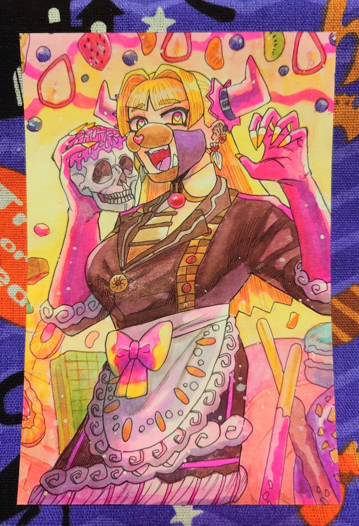 原画「食の魔女」【おばけのカーニバル展】