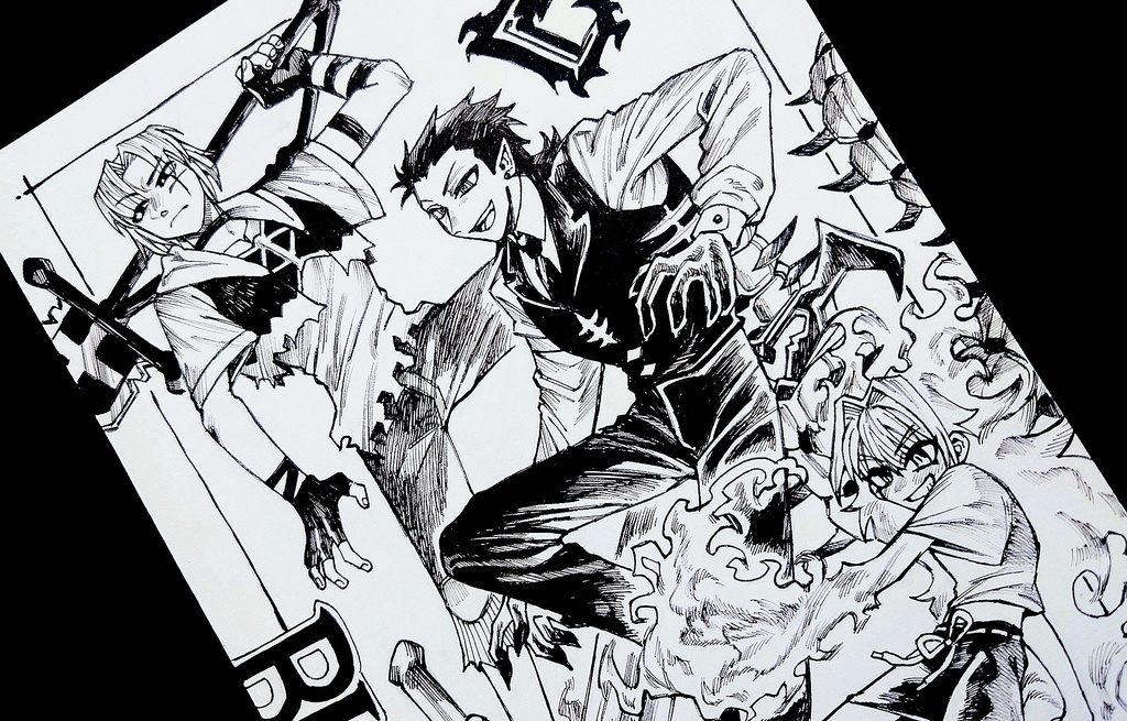 ドローイング作品「BURNING」