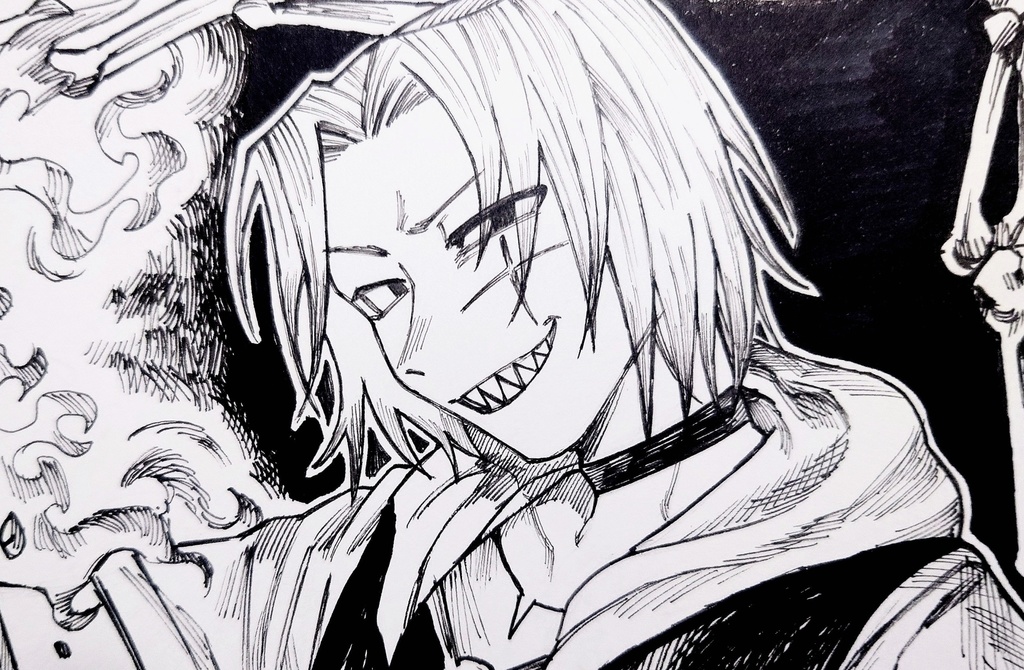 ドローイング作品「骨」