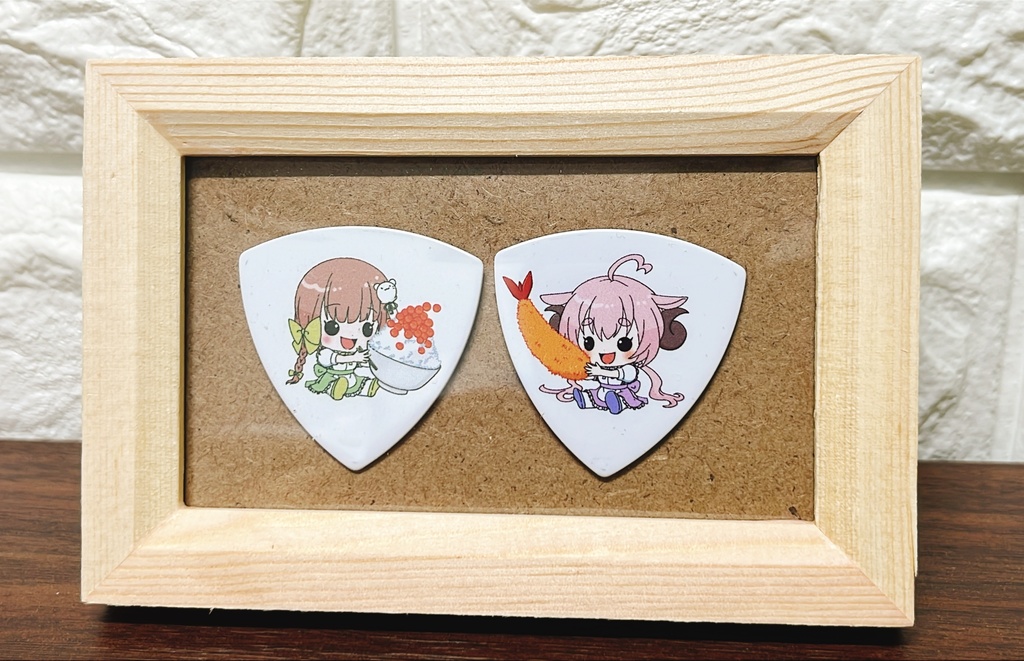 わおすず直筆サイン入りピック（ランダム色　額縁付き）