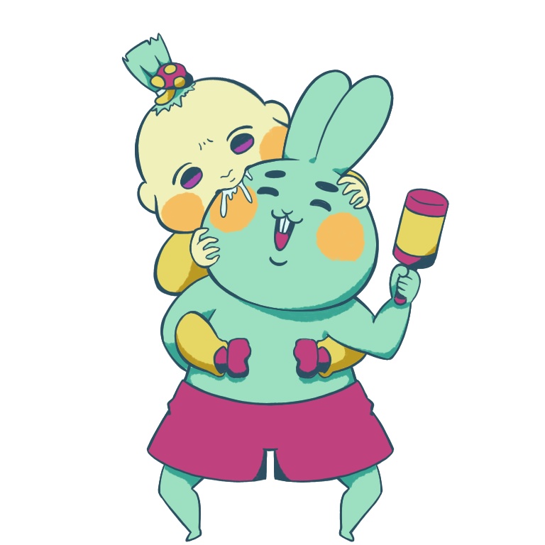 バニ雄＆しめじ アクリルキーホルダー