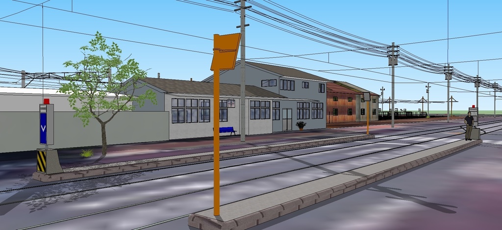 西鉄北九州線 到津車庫 sketchup