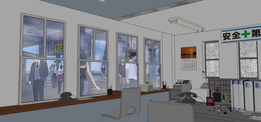 西鉄北九州線戸畑電停 若戸大橋 若戸渡船 sketchup8