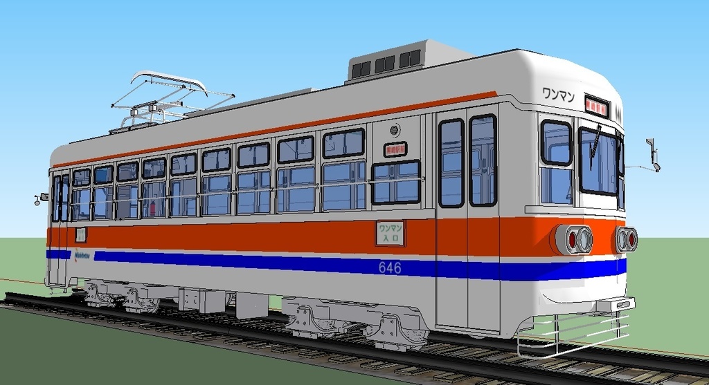 西鉄北九州線600形（冷房・幅広窓改造車）　sketchup8