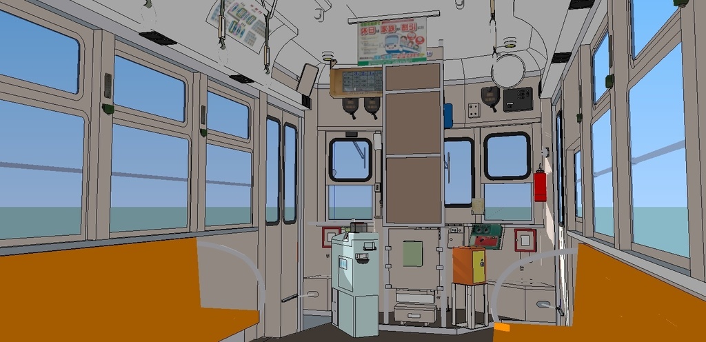西鉄北九州線600形(冷房・幅広窓改造車) sketchup8