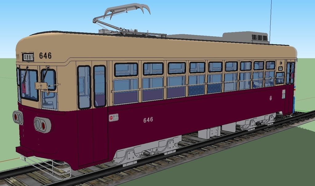 【架空】筑豊電鉄 600形 sketchup8