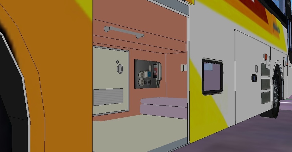 西鉄夜行バス 92MC はかた号 ムーンライト色 sketchup