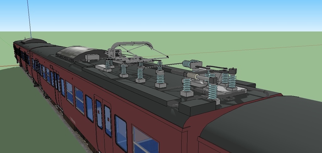 JR九州415系(国鉄リバイバル色) sketchup