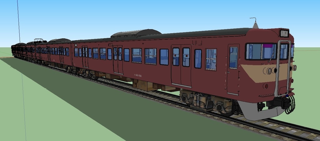 JR九州415系（国鉄リバイバル色） sketchup