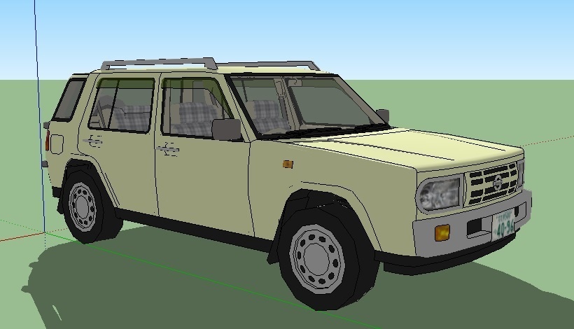 日産ラシーン　NISSAN RASHEEN　sketchup