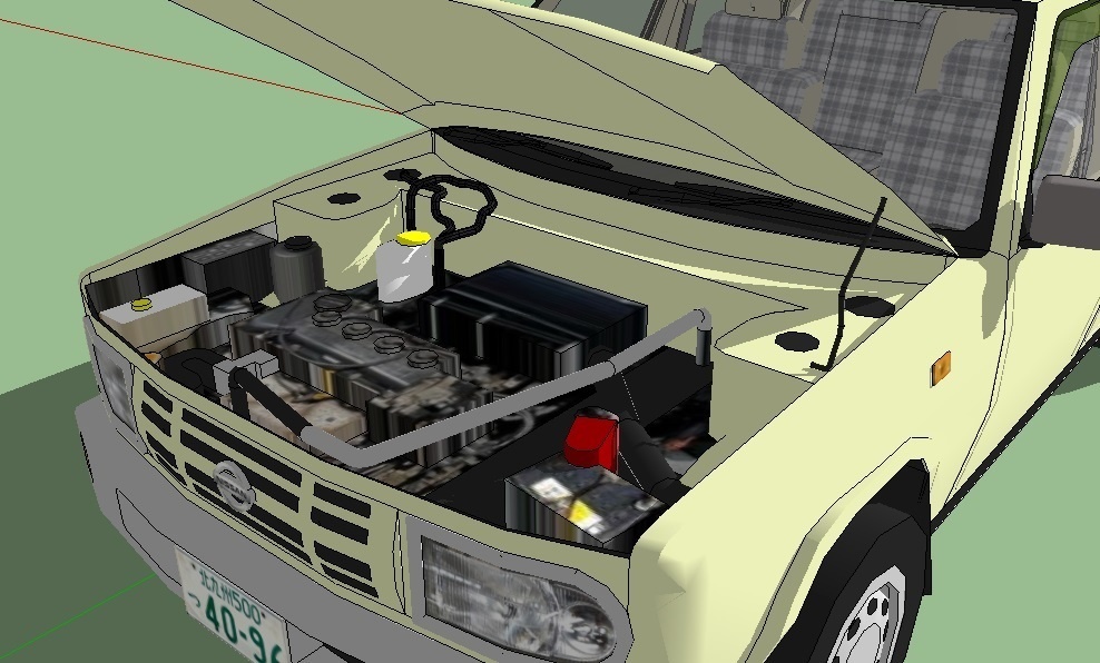 日産ラシーン NISSAN RASHEEN sketchup
