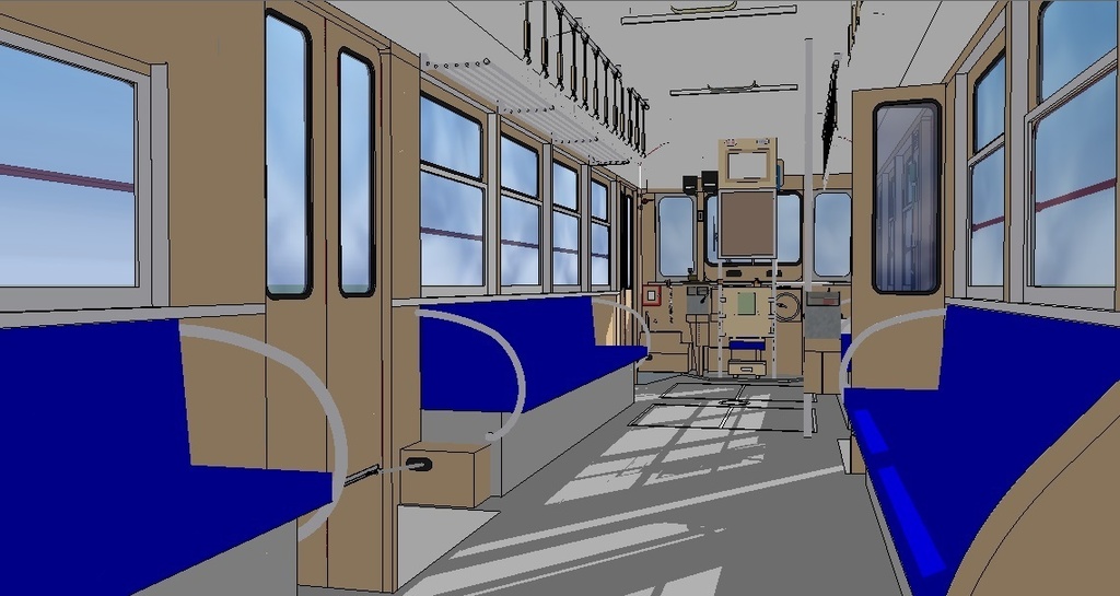 西鉄北九州線1000形3両連接車 Sketchup