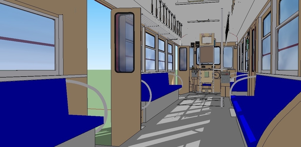 西鉄北九州線1000形3両連接車 Sketchup