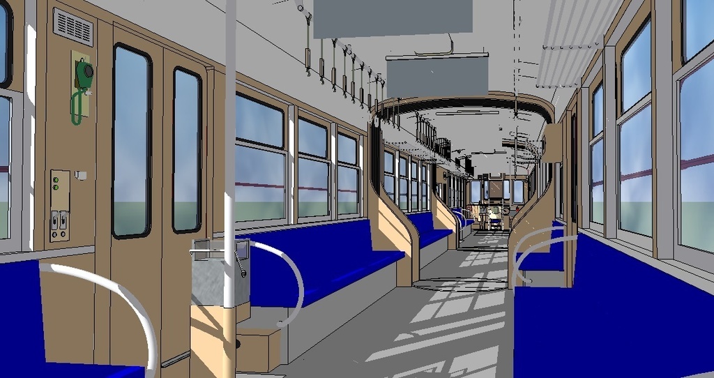 西鉄北九州線1000形3両連接車 Sketchup