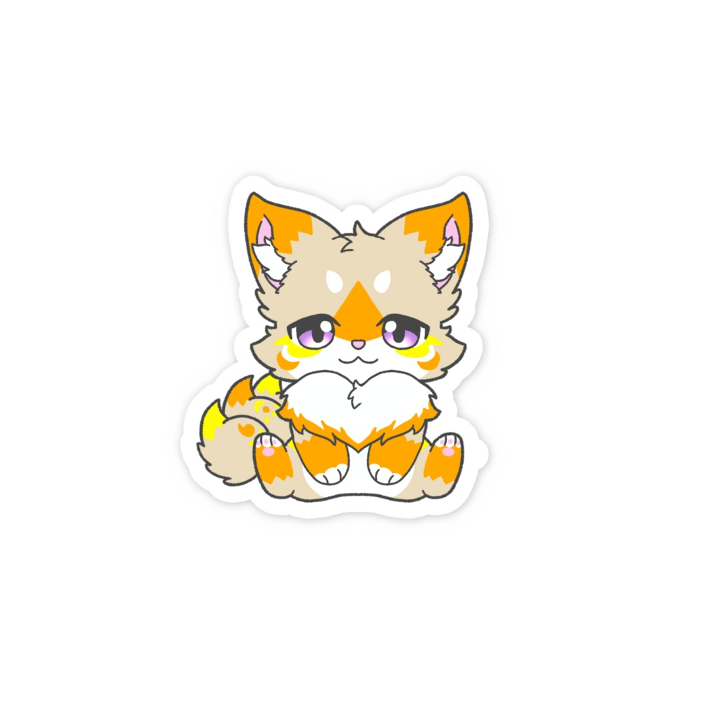 スマホステッカー【狐珀】