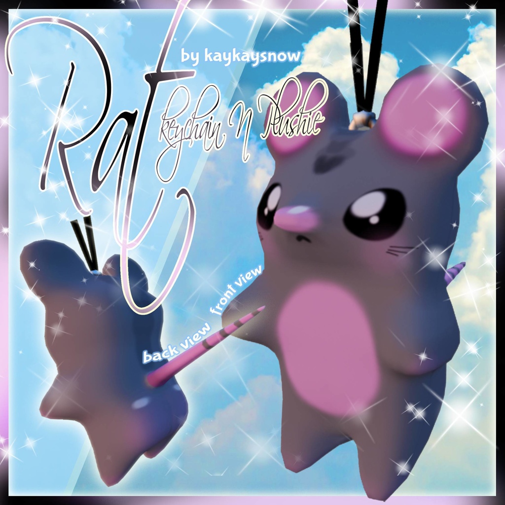 Rat keychain plushie