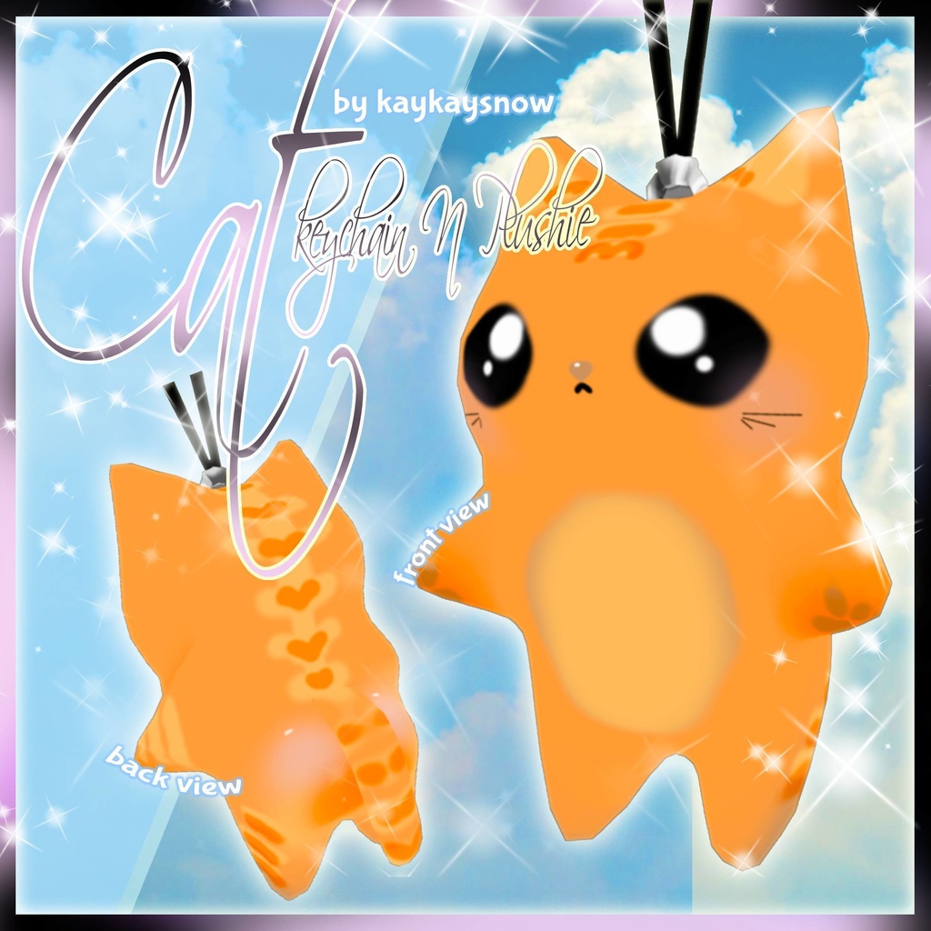 Cat Keychain Plushie ~ kaykaysnow