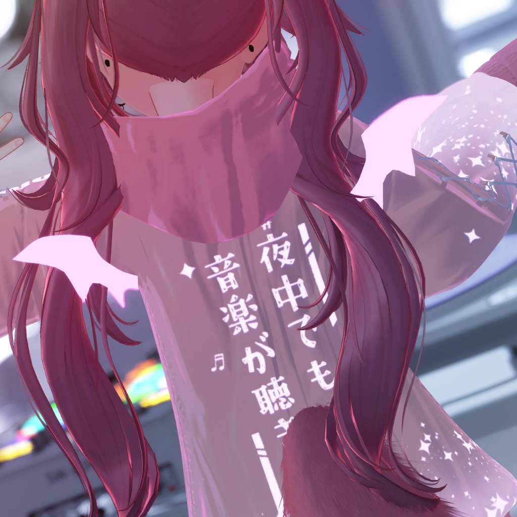 【夜中パーカー】#夜中でも音楽が聴きたい イベント専用衣装マテリアル🌙💫