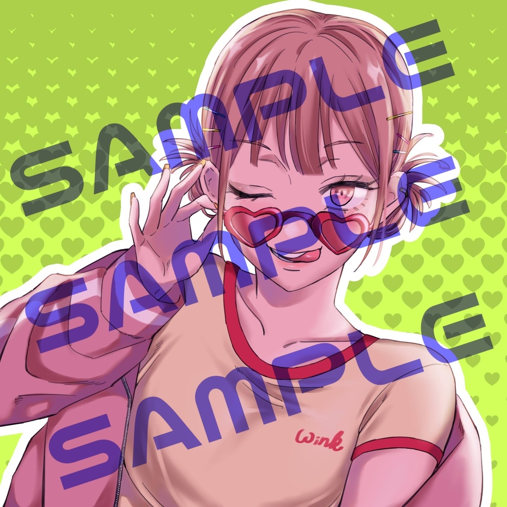 ハートサングラスの女の子アイコン