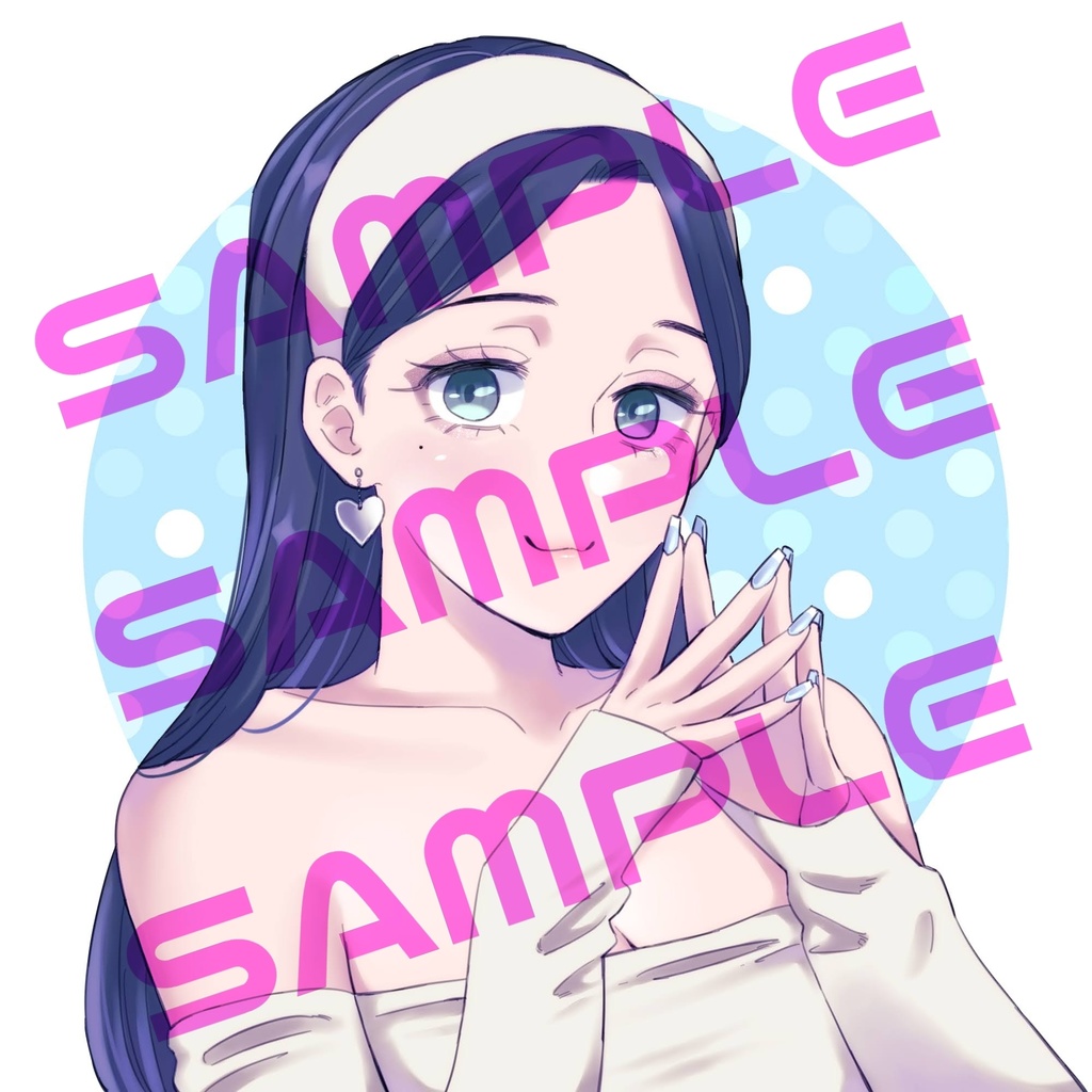 カチューシャの女の子アイコン