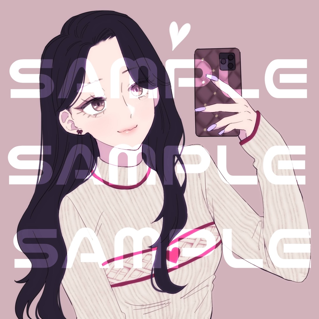 自撮り風の女の子アイコン