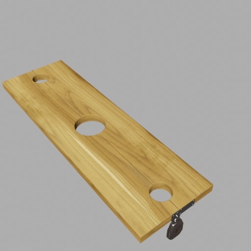 Animated wooden pillory