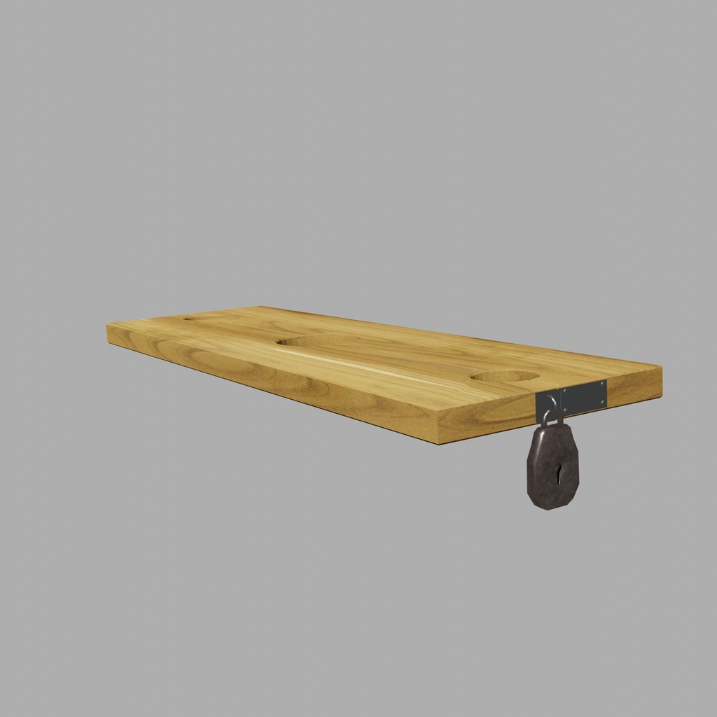 Animated wooden pillory