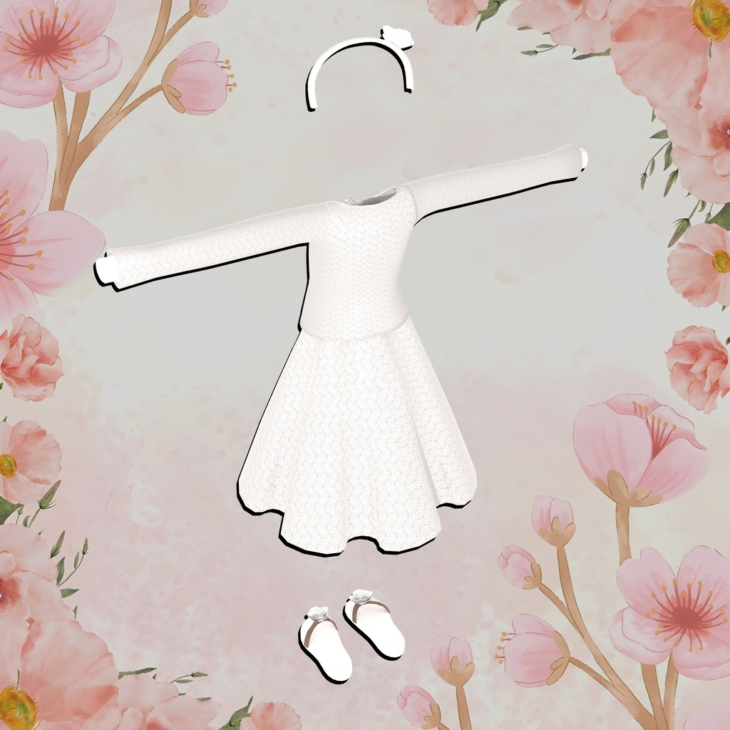 Bridesmaid dress (Rigged and suitable for VRChat avatars)