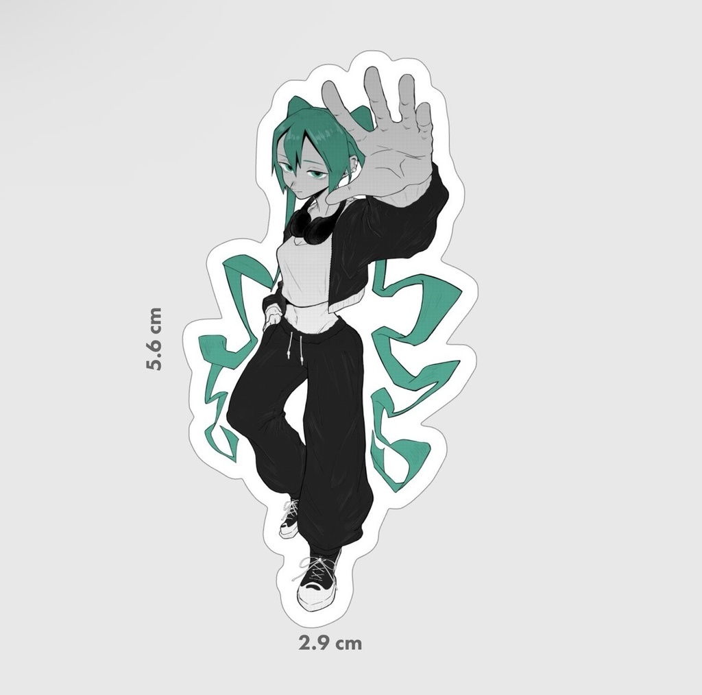 【ボカオバ】初音ミク ミニダイカットステッカー3種コンプリートセット