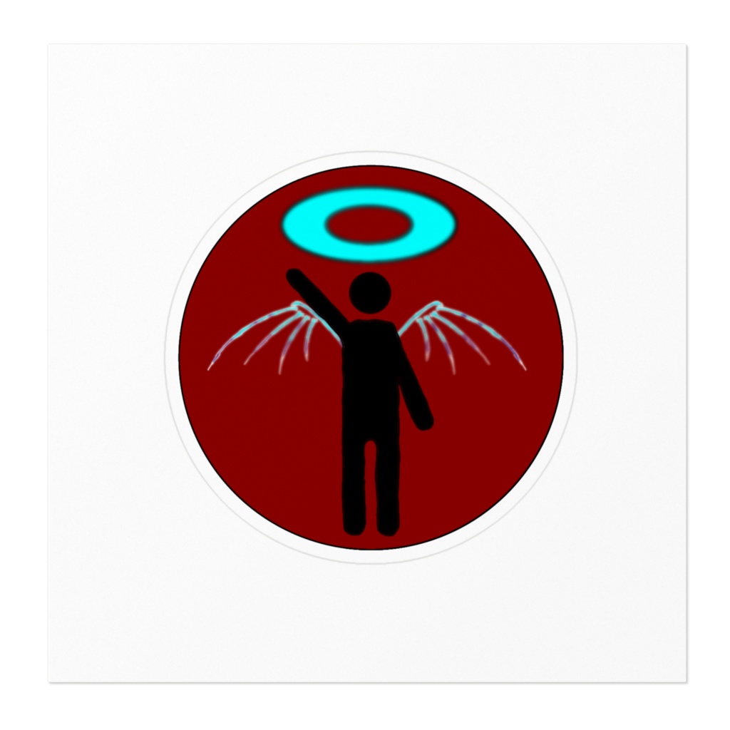 ステッカー 眼球・天使