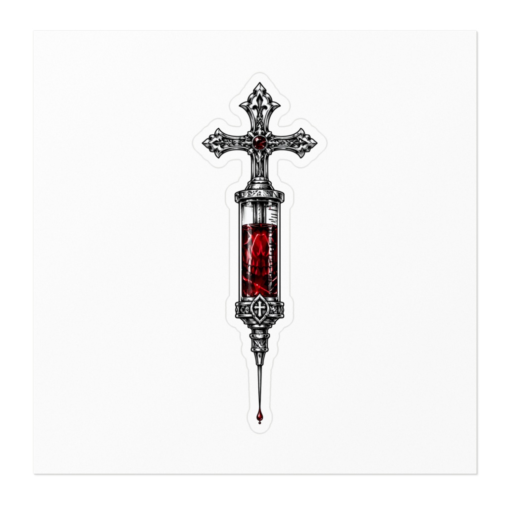 十字架 クロス 注射器 血液