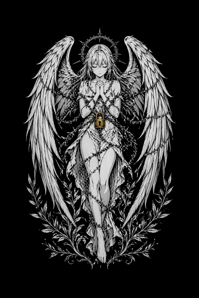 Angel lock ジップパーカー