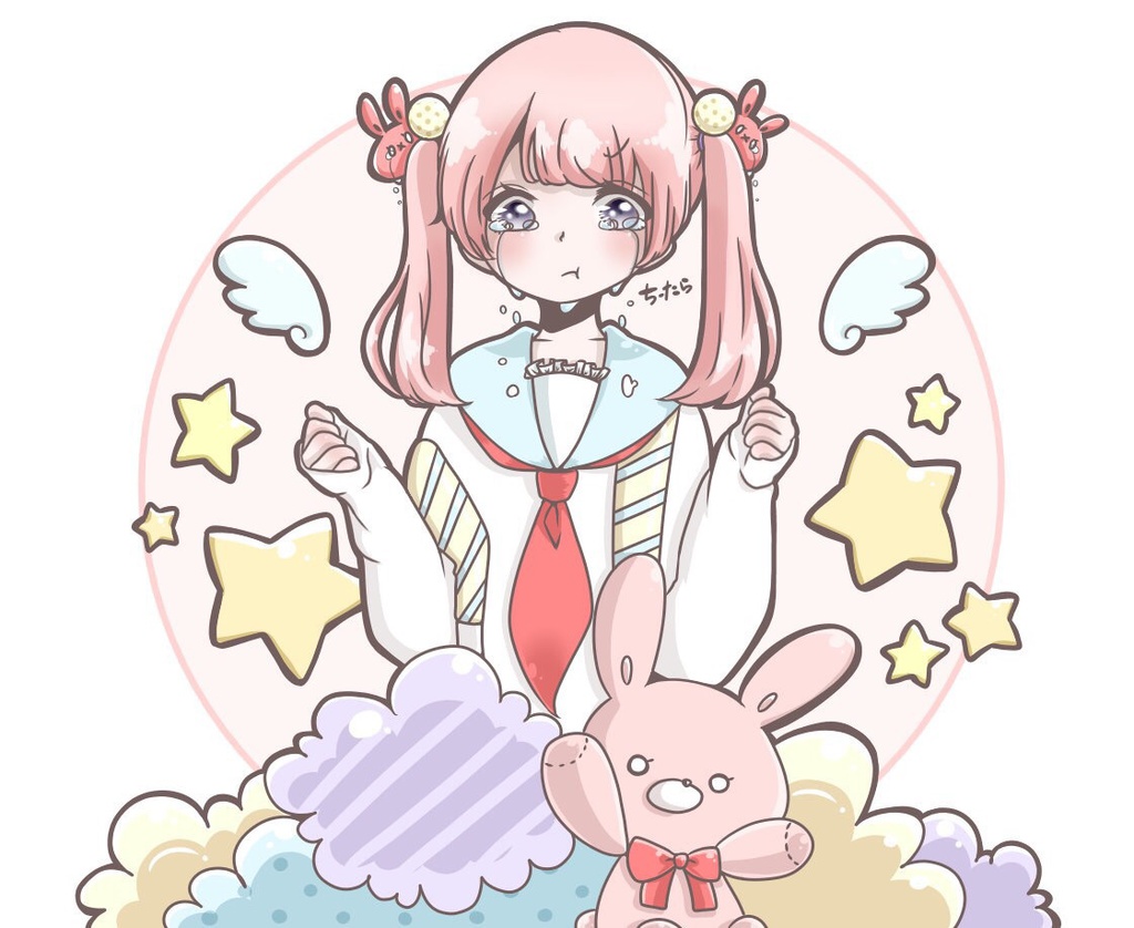 夢かわいいバッジ しかく ちーたらオリジナル