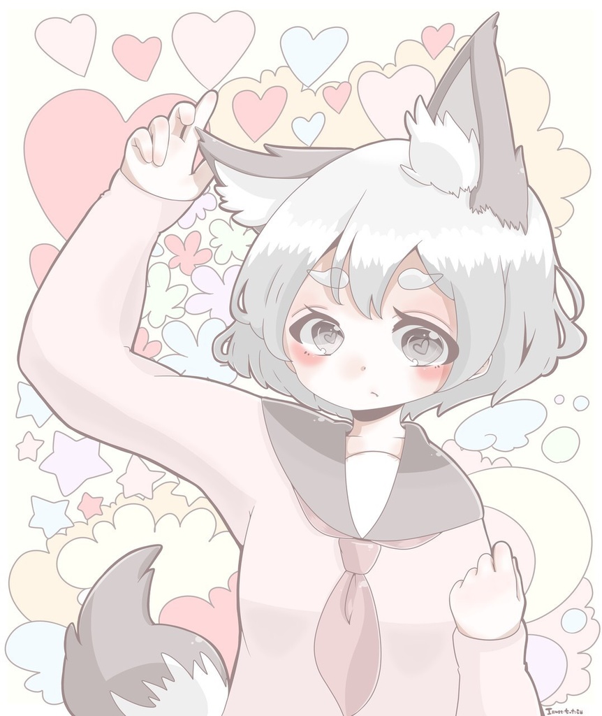 ゆめかわけもみみバッジ ちーたらオリジナル