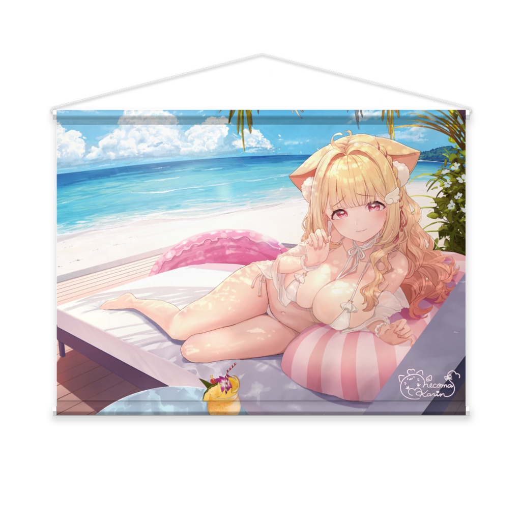 猫羽かりん タペストリー♡ 夏の15万人記念ver.