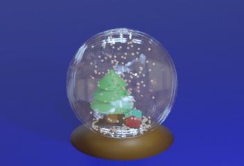 【blender】スノードーム