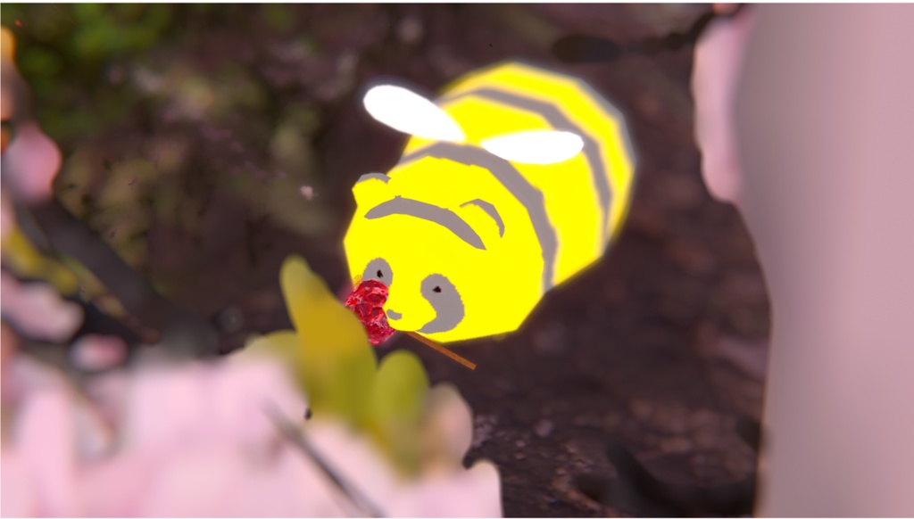 【256ポリゴンたぬき対応】ミツバチたぬき