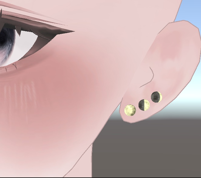 月のピアス