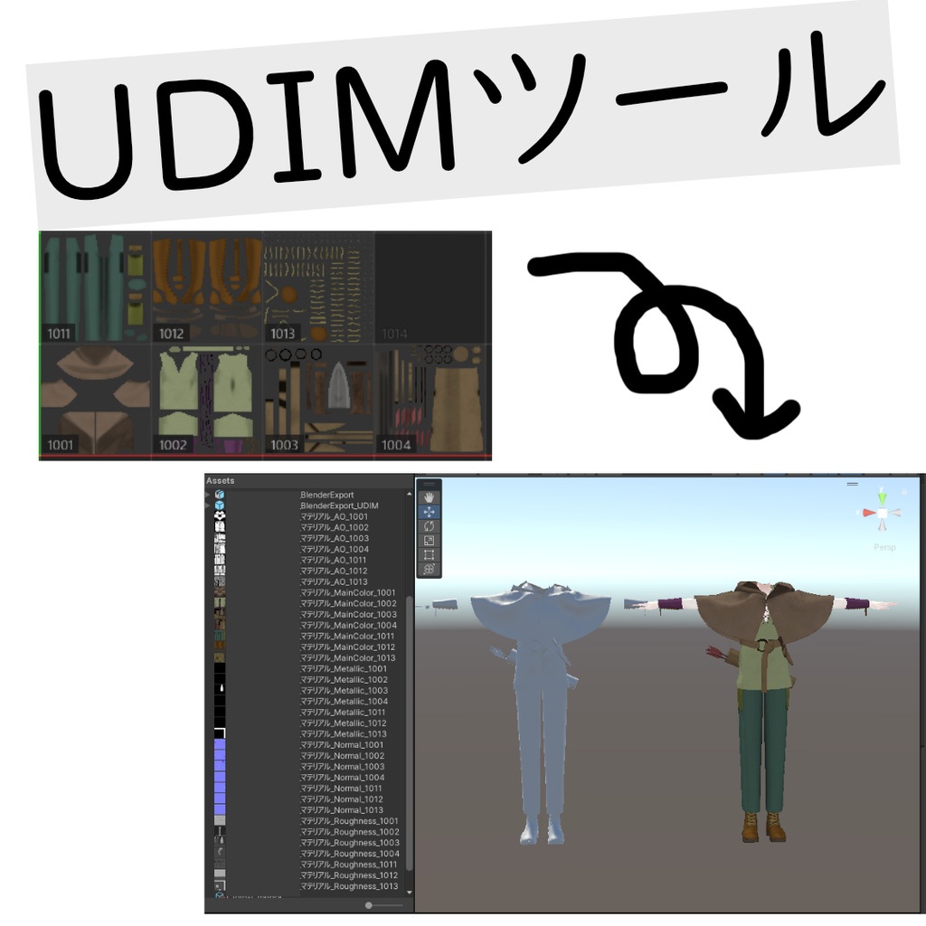 【Unityエディタ拡張】UDIMツール