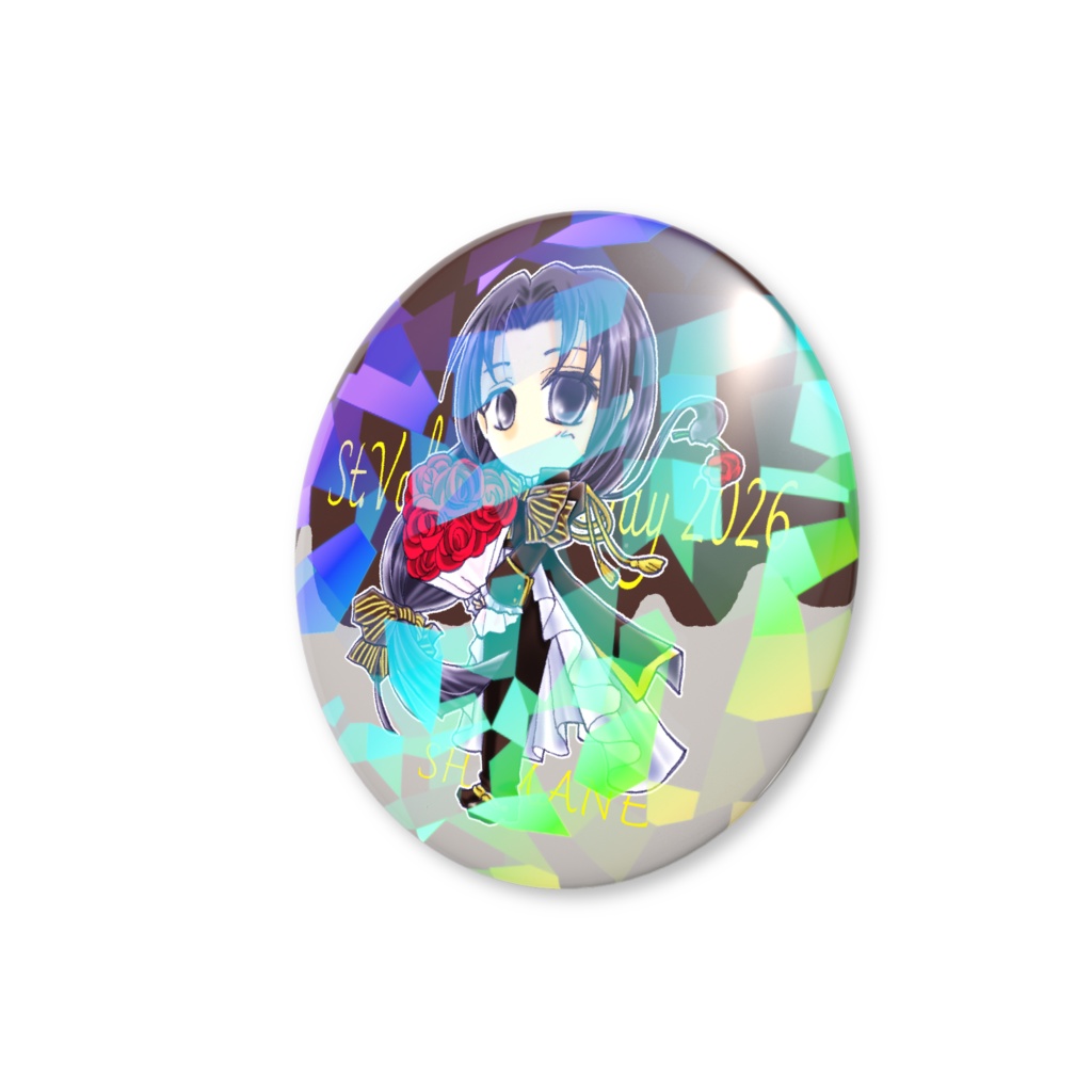 バレンタイン島根さん缶バッジ