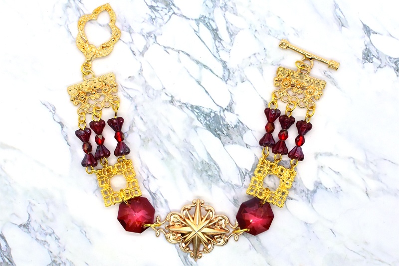 深紅のマハラジャのブレスレット