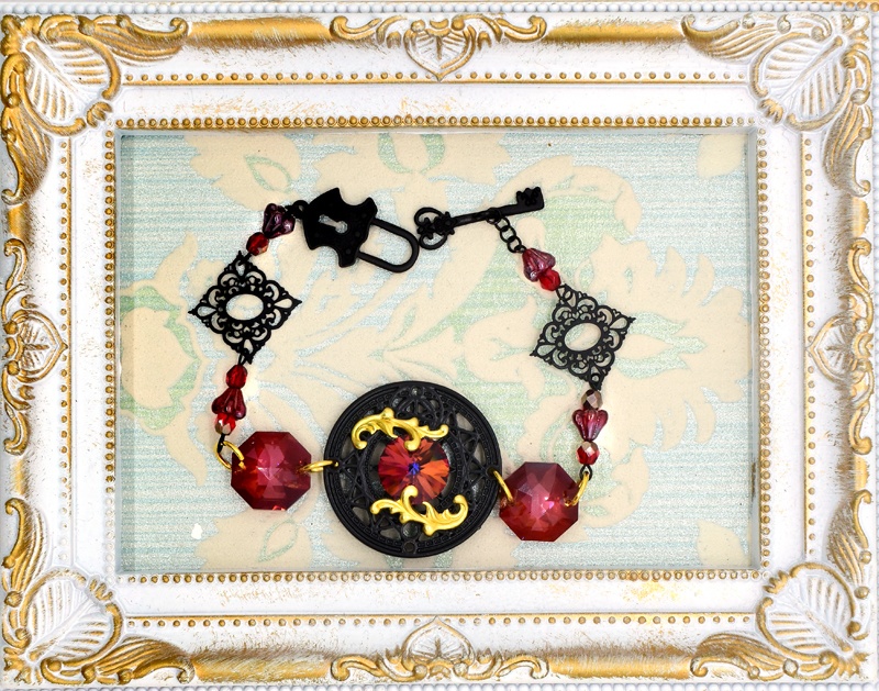 黒と赤の魔法のブレスレット