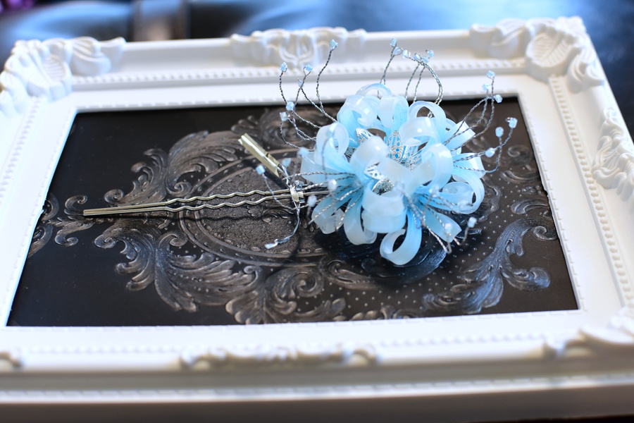 彼岸花かんざし 月白の華