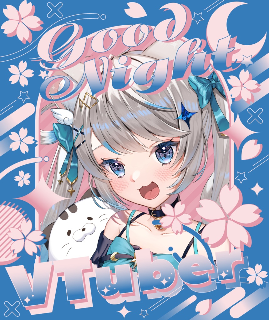 【フリー素材】Vtuber・Vライバーさん用✧ 夜桜