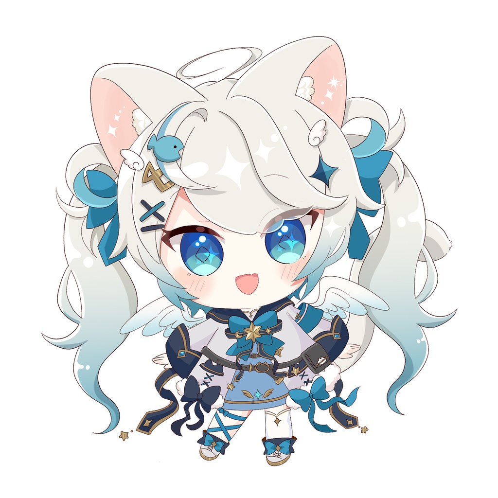 【完売】アクリルキーホルダー♡天使の制服【猫島ちくわ2023誕生日記念】