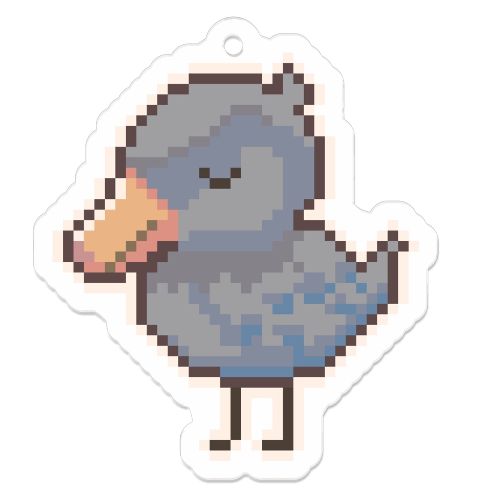 ドット絵ハシビロコウさまアクキー