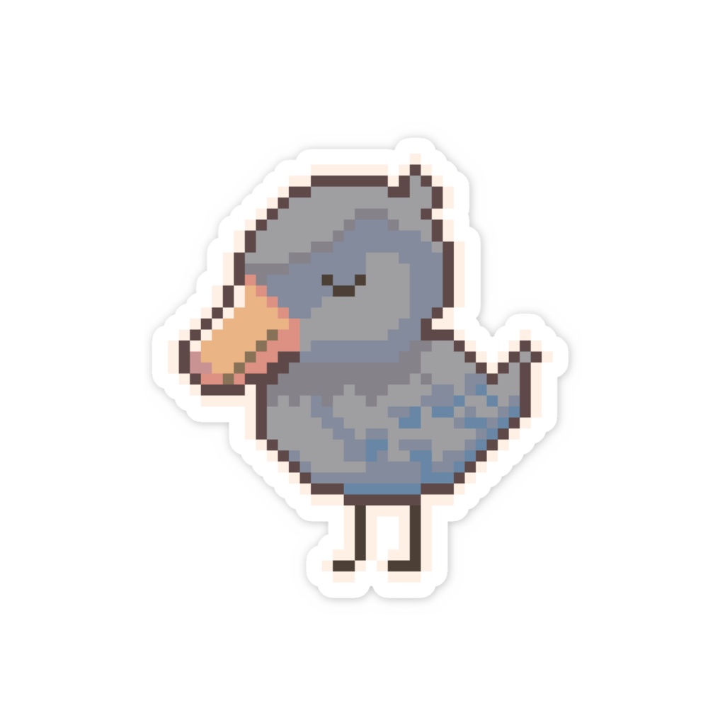 ドット絵ハシビロコウさまステッカー