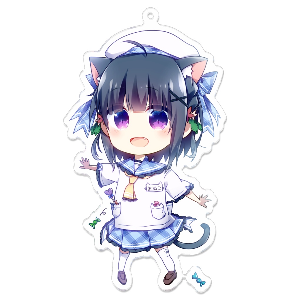 【100mm×100mm】おぬこアクリルキーホルダー