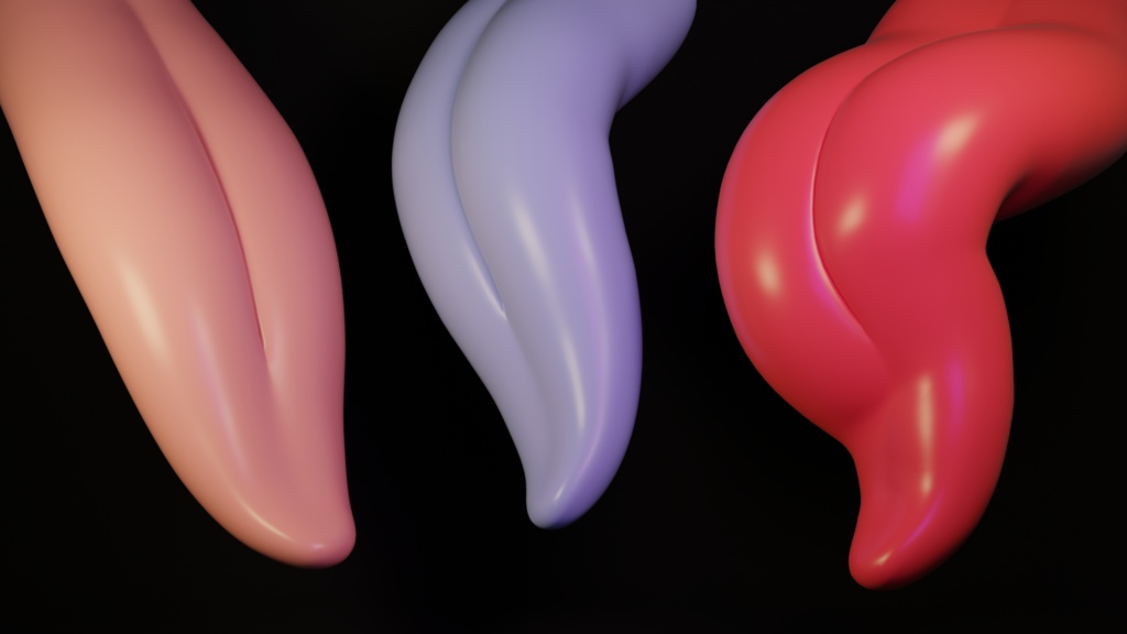 VRChat Avatar Tongues (Long and Short Versions) (Attaches to any avatar!) (VRChat Avatar Accessory)