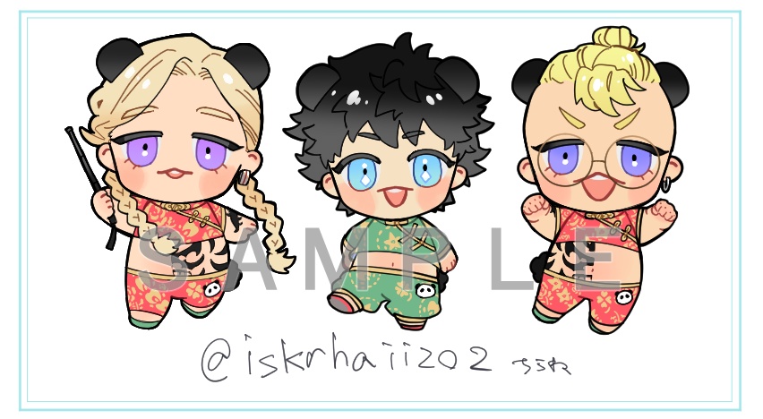 灰武パンダ耳自立ミニアクスタ